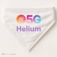 Helium Network Logo, Helium Crypto, HNT Token, Helium Logo 5G USA-Made Doggie Bandana thumb 0