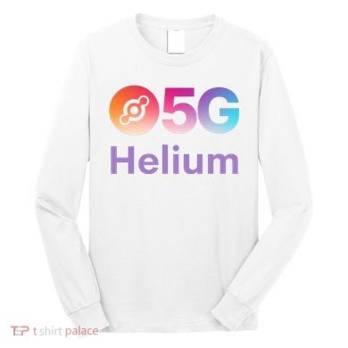 Helium Network Logo, Helium Crypto, HNT Token, Helium Logo 5G Long Sleeve Shirt