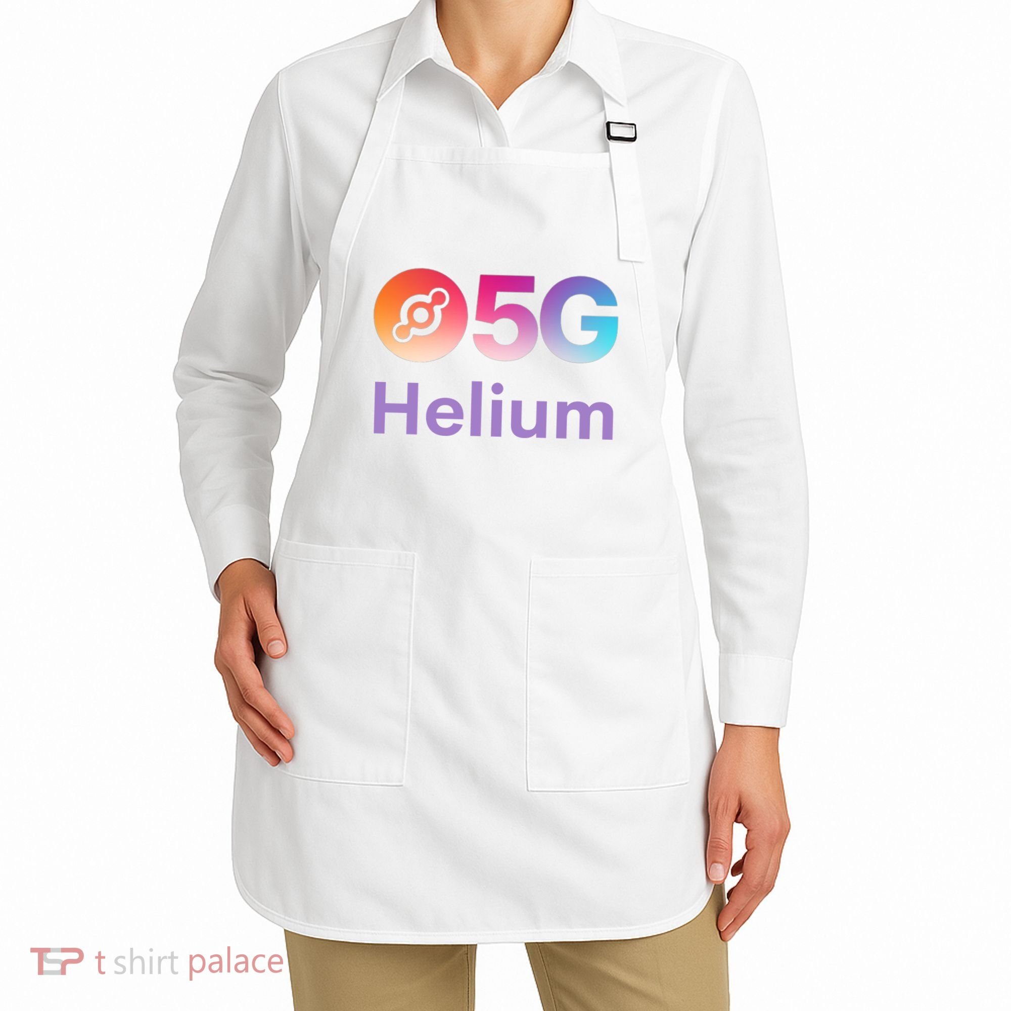 Helium Network Logo, Helium Crypto, HNT Token, Helium Logo 5G Apron