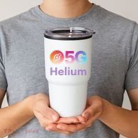 Helium Network Logo, Helium Crypto, HNT Token, Helium Logo 5G Tumbler thumb 2
