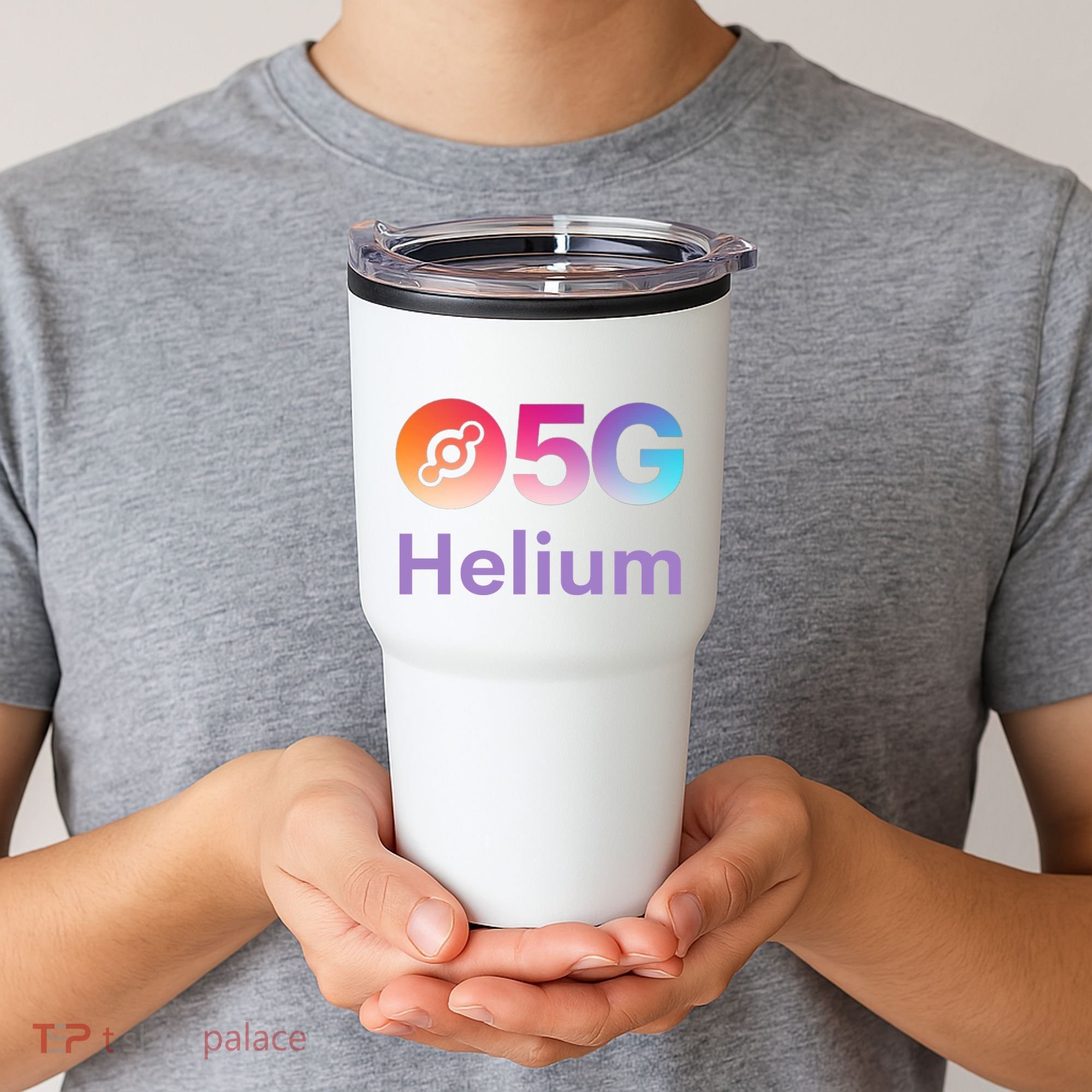 Helium Network Logo, Helium Crypto, HNT Token, Helium Logo 5G Tumbler