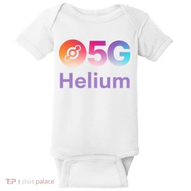 Helium Network Logo, Helium Crypto, HNT Token, Helium Logo 5G Baby Bodysuit