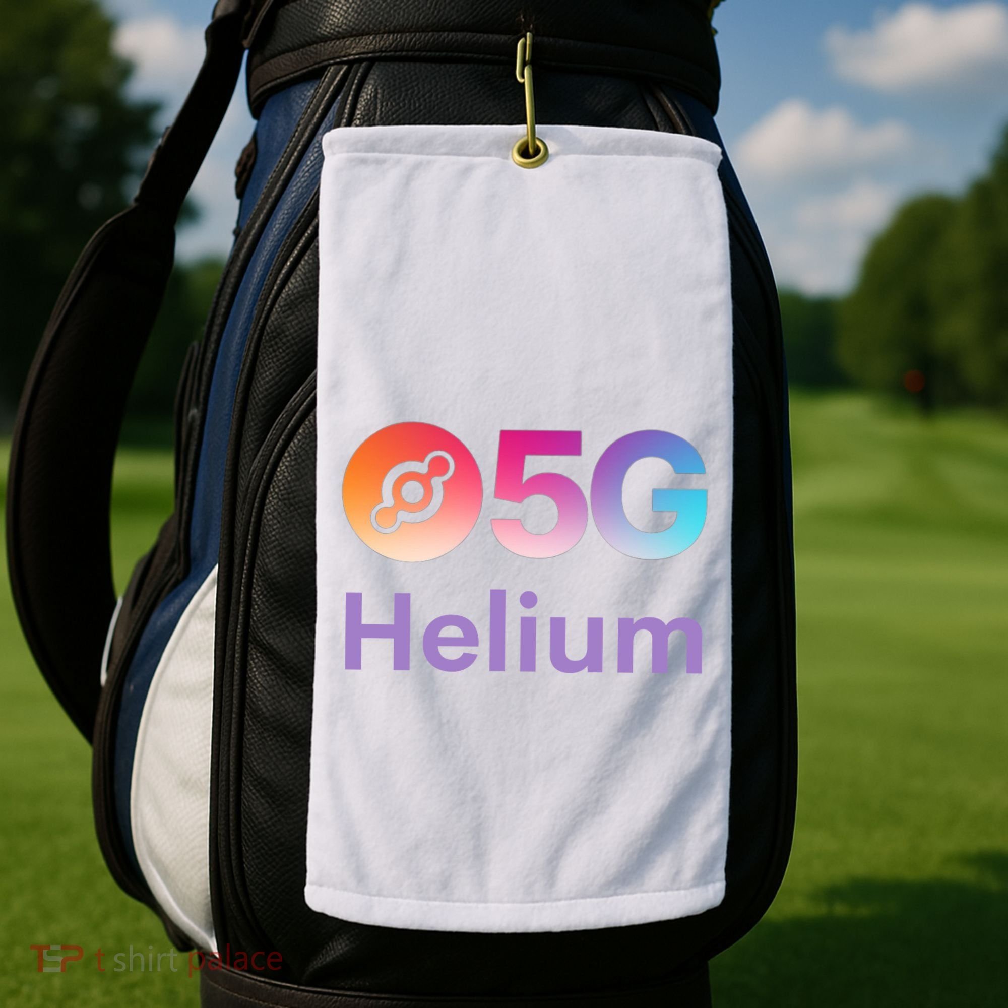 Helium Network Logo, Helium Crypto, HNT Token, Helium Logo 5G Golf Towel