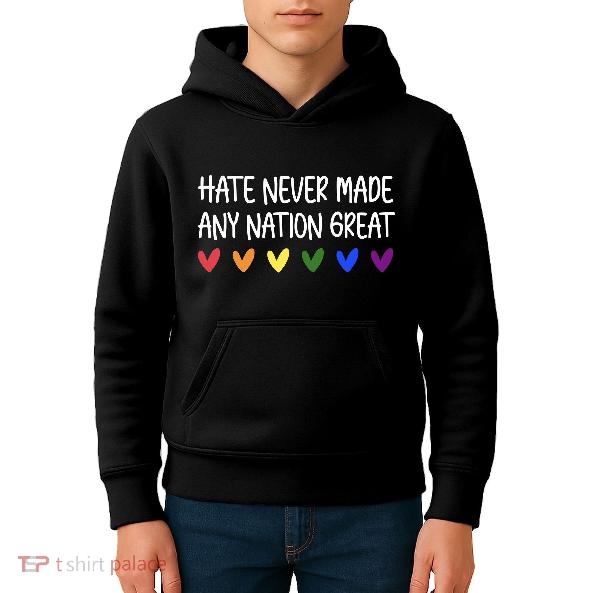 Hate Never Made Any Nation Great Equality Kids Hoodie
