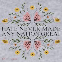 Hate Never Made Any Nation Great Political Boho Floral Women's Sweatshirt thumb 2