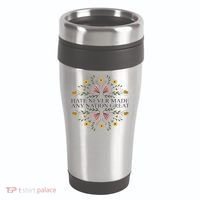 Hate Never Made Any Nation Great Political Boho Floral 16oz Travel Tumbler thumb 0