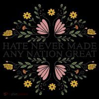Hate Never Made Any Nation Great Political Boho Floral 16oz Travel Tumbler thumb 2