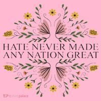 Hate Never Made Any Nation Great Political Boho Floral Coaster thumb 2