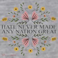 Hate Never Made Any Nation Great Political Boho Floral Infant Fleece One Piece thumb 2