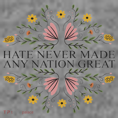Hate Never Made Any Nation Great Political Boho Floral Tall Sweatshirt