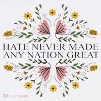 Hate Never Made Any Nation Great Political Boho Floral Coffee Mug thumb 5