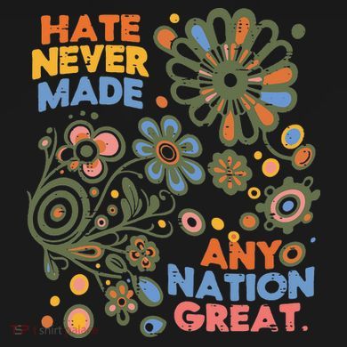 Hate Never Made Any Nation Great Resist Protest Resistance Sustainable Knit Beanie
