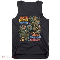 Hate Never Made Any Nation Great Resist Protest Resistance Tank Top thumb 0