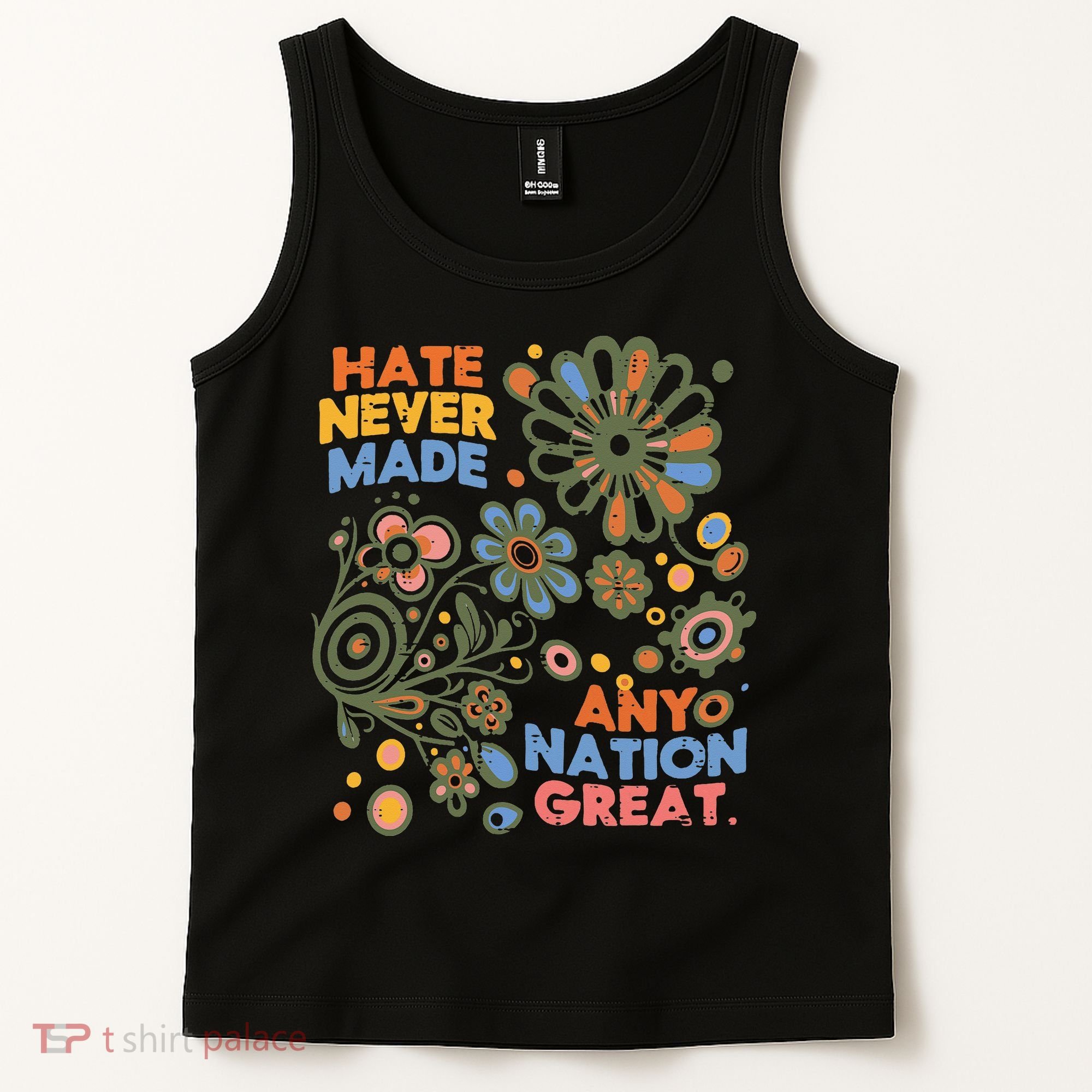 Hate Never Made Any Nation Great Resist Protest Resistance Tank Top