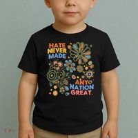 Hate Never Made Any Nation Great Resist Protest Resistance Toddler T-Shirt thumb 2