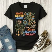 Hate Never Made Any Nation Great Resist Protest Resistance Women's T-Shirt thumb 3