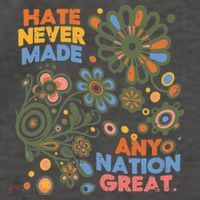 Hate Never Made Any Nation Great Resist Protest Resistance Vector Backpack thumb 2