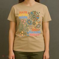 Hate Never Made Any Nation Great Resist Protest Resistance T-Shirt thumb 4