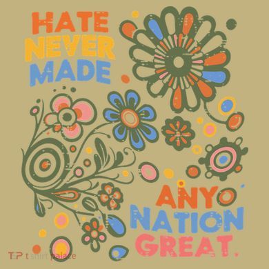 Hate Never Made Any Nation Great Resist Protest Resistance Mousepad