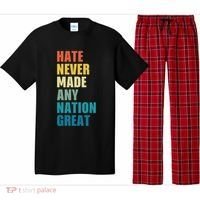 Hate Never Made Any Nation Great Anti Trump Election Pajama Set thumb 0