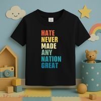 Hate Never Made Any Nation Great Anti Trump Election Toddler T-Shirt thumb 3