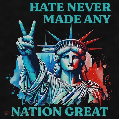 Hate Never Made Any Nation Great Peace Anti Trump Ladies PosiCharge Tri-Blend Wicking Tank