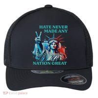 Hate Never Made Any Nation Great Peace Anti Trump Flexfit Unipanel Trucker Cap thumb 0
