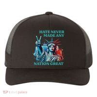 Hate Never Made Any Nation Great Peace Anti Trump Yupoong Adult 5-Panel Trucker Hat thumb 0