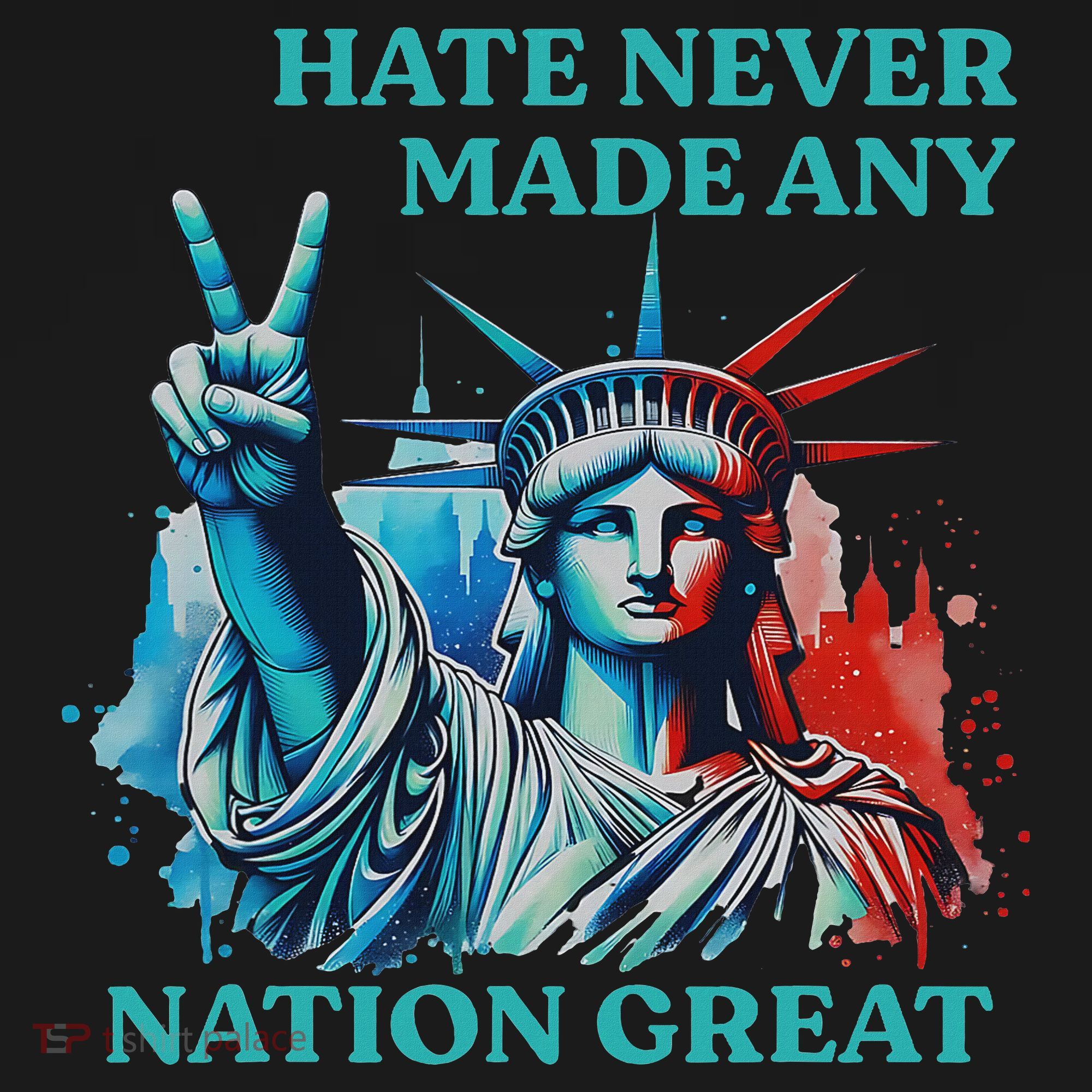 Hate Never Made Any Nation Great Peace Anti Trump Yupoong Adult 5-Panel Trucker Hat