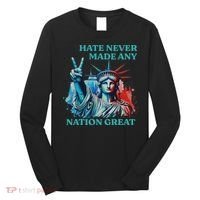 Hate Never Made Any Nation Great Peace Anti Trump Long Sleeve Shirt thumb 0