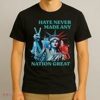 Hate Never Made Any Nation Great Peace Anti Trump T-Shirt thumb 3