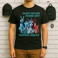 Hate Never Made Any Nation Great Peace Anti Trump T-Shirt thumb 6