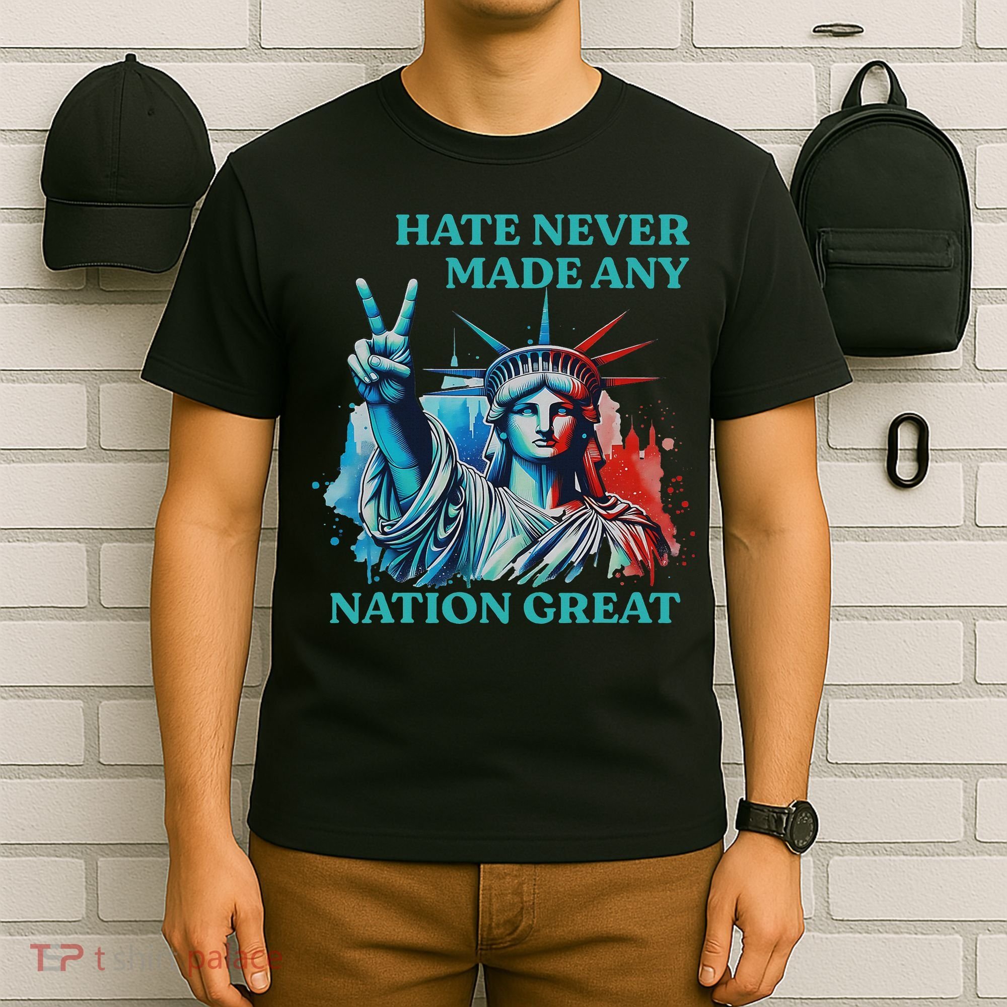 Hate Never Made Any Nation Great Peace Anti Trump T-Shirt