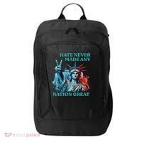 Hate Never Made Any Nation Great Peace Anti Trump City Backpack thumb 0