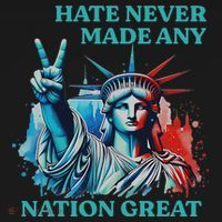 Hate Never Made Any Nation Great Peace Anti Trump Sweatshirt Cinch Pack Bag thumb 2