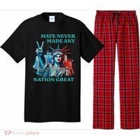 Hate Never Made Any Nation Great Peace Anti Trump Pajama Set thumb 0