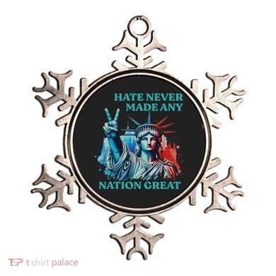 Hate Never Made Any Nation Great Peace Anti Trump Ornament