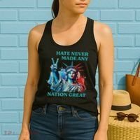 Hate Never Made Any Nation Great Peace Anti Trump Women's Tank Top thumb 2