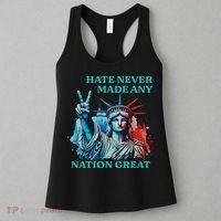 Hate Never Made Any Nation Great Peace Anti Trump Women's Tank Top thumb 3