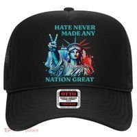 Hate Never Made Any Nation Great Peace Anti Trump Hat thumb 0