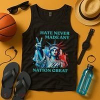 Hate Never Made Any Nation Great Peace Anti Trump Tank Top thumb 4