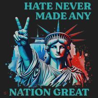Hate Never Made Any Nation Great Peace Anti Trump Golf Towel thumb 3