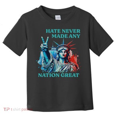Hate Never Made Any Nation Great Peace Anti Trump Toddler T-Shirt