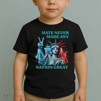 Hate Never Made Any Nation Great Peace Anti Trump Toddler T-Shirt thumb 2