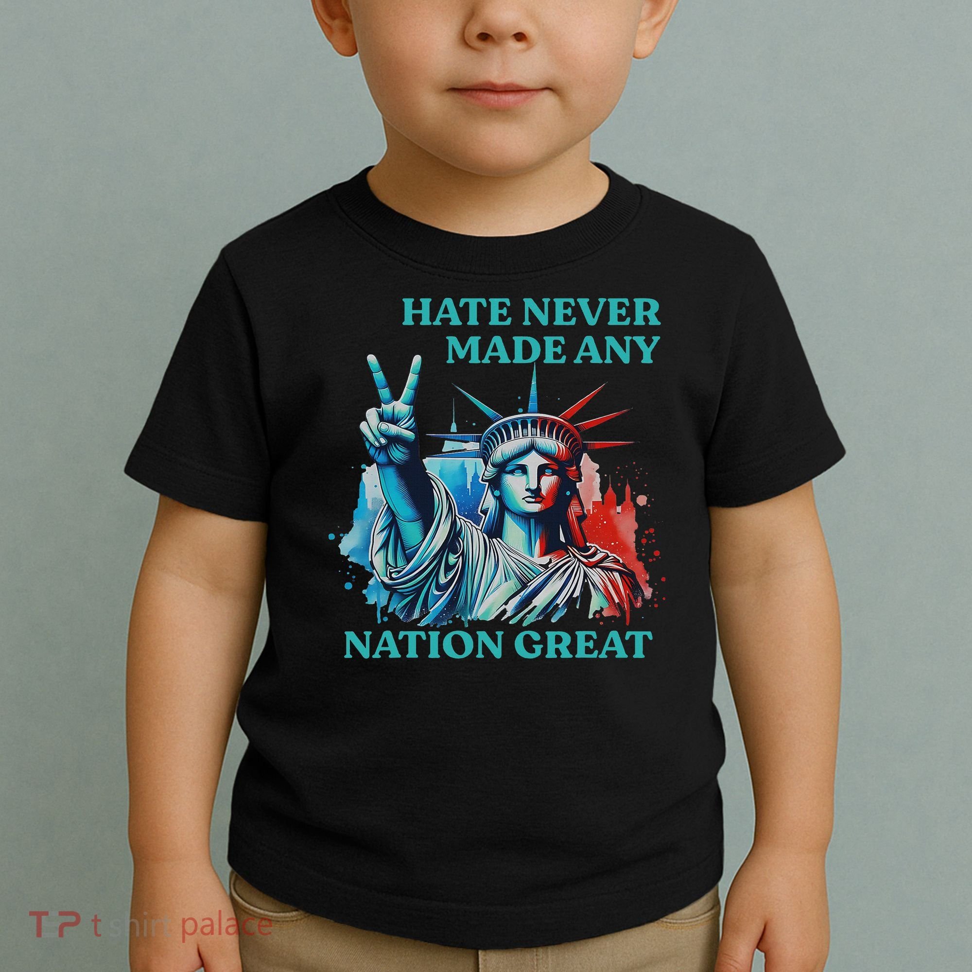 Hate Never Made Any Nation Great Peace Anti Trump Toddler T-Shirt