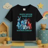 Hate Never Made Any Nation Great Peace Anti Trump Toddler T-Shirt thumb 3