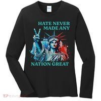 Hate Never Made Any Nation Great Peace Anti Trump Women's Long Sleeve Shirt thumb 0