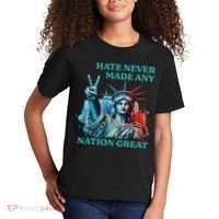 Hate Never Made Any Nation Great Peace Anti Trump Kids T-Shirt thumb 2