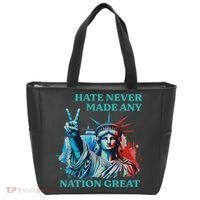 Hate Never Made Any Nation Great Peace Anti Trump Tote Bag thumb 0