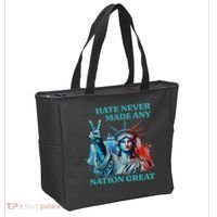 Hate Never Made Any Nation Great Peace Anti Trump Tote Bag thumb 2